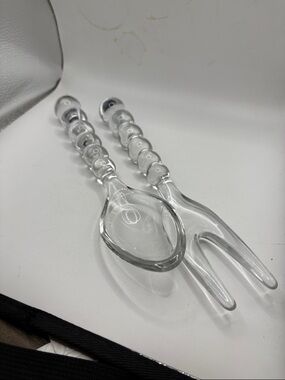 IMPERIAL GLASS | Beaded Glass Salad Serving Set | Candlewick
